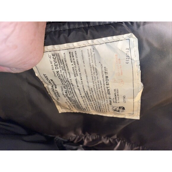 Stearns Men’s Jacket / Floatation Device Size Medium Green Hooded Outdoors Vtg. - Picture 3 of 13